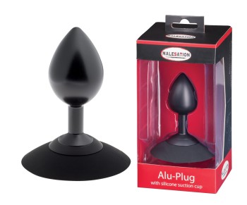 Przejdź do produktu MALESATION Alu Plug with suction cup medium, black