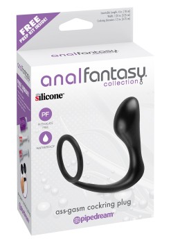 Przejdź do produktu Ass Gasm Cockring Plug Black