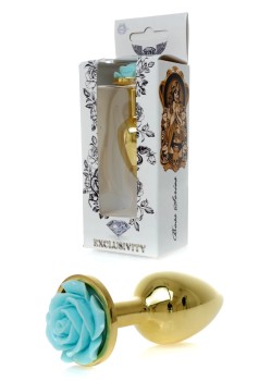 Przejdź do produktu Plug Jewellery Gold PLUG ROSE  Light Blue