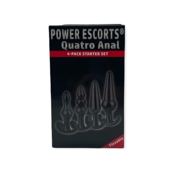 Przejdź do produktu Plug Quatro Anal Plugs Starter Set  4 Pack Black