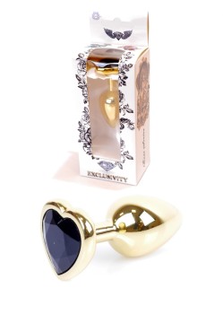 Przejdź do produktu Plug Jewellery Gold  Heart PLUG  Black