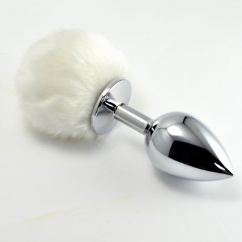 Przejdź do produktu Pompon Metal Plug Small White