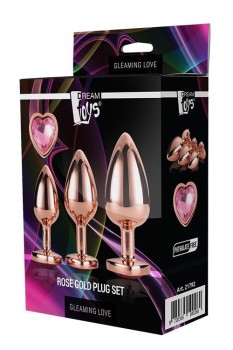 Przejdź do produktu GLEAMING LOVE ROSE GOLD PLUG SET