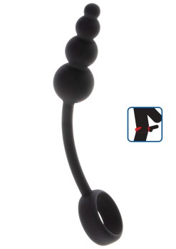 Przejdź do produktu Anal Snake Plug &amp; Penis Ring Black