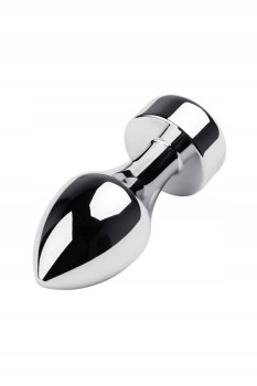 Przejdź do produktu Silver anal plug TOYFA Metal with white round shaped gem