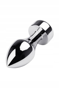 Przejdź do produktu Silver anal plug TOYFA Metal with red round shaped gem