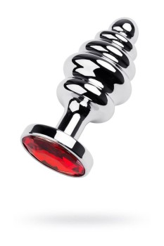 Przejdź do produktu Silver anal plug with red gem