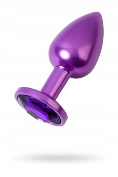 Przejdź do produktu Purple anal plug TOYFA Metal with purple round shaped gem