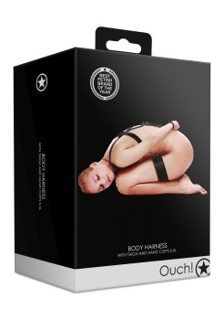 Przejdź do produktu Body Harness with Thigh and Hand Cuffs   Black