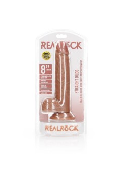 Przejdź do produktu Straight Realistic Dildo  Balls  Suction Cup   8/ 20,5 cm