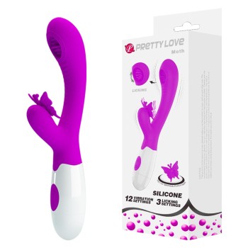 Przejdź do produktu PRETTY LOVE   Moth, 12 vibration functions 3 licking settings