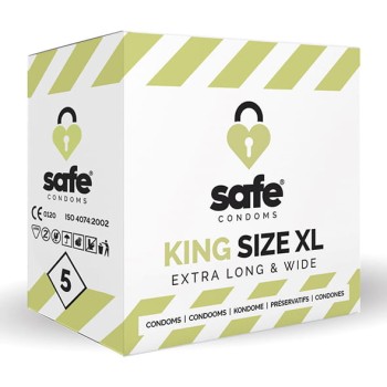 Przejdź do produktu SAFE   Condoms King Size XL Extra Long &amp; Wide (5 pcs)