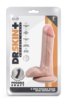 Przejdź do produktu DR. SKIN PLUS  6 INCH POSABLE DILDO WITH BALLS  VANILLA