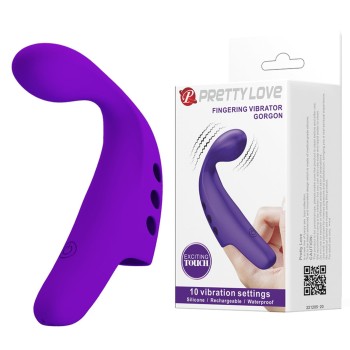 Przejdź do produktu PRETTY LOVE   FINGERING VIBRATOR GORGON Purple,  10 vibration functions