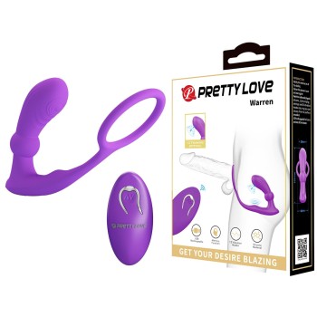 Przejdź do produktu PRETTY LOVE   Warren Purple, Wireless remote control 12 pulse wave settings 12 vibration functions
