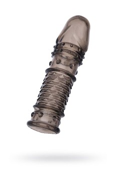 Przejdź do produktu ToyFa XLover, Penis sleeve, for enlargement, TPE, transparent black, 13.5 cm