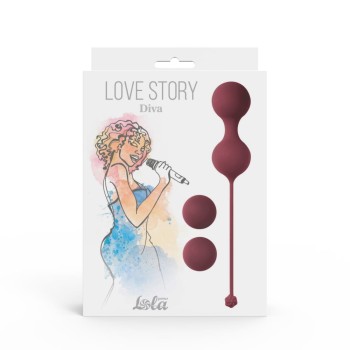 Przejdź do produktu Vaginal balls set Love Story Diva Wine Red