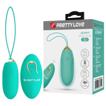 Przejdź do produktu PRETTY LOVE   JENNY Dream chaser 1, Green, Wireless remote control 12 vibration functions