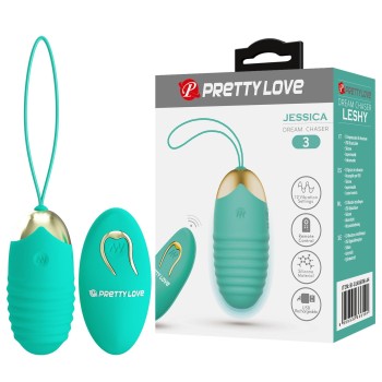 Przejdź do produktu PRETTY LOVE   JESSICA Dream chaser 3, Green, Wireless remote control 12 vibration functions