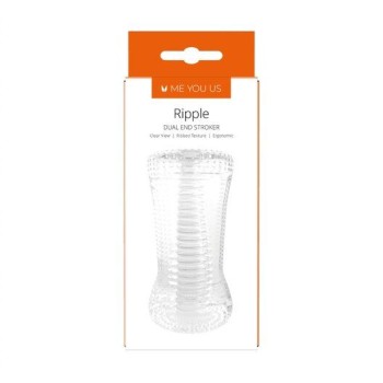 Przejdź do produktu Masturbator  Me You Us Ripple Dual End Stroker Male Masturbator Transparent
